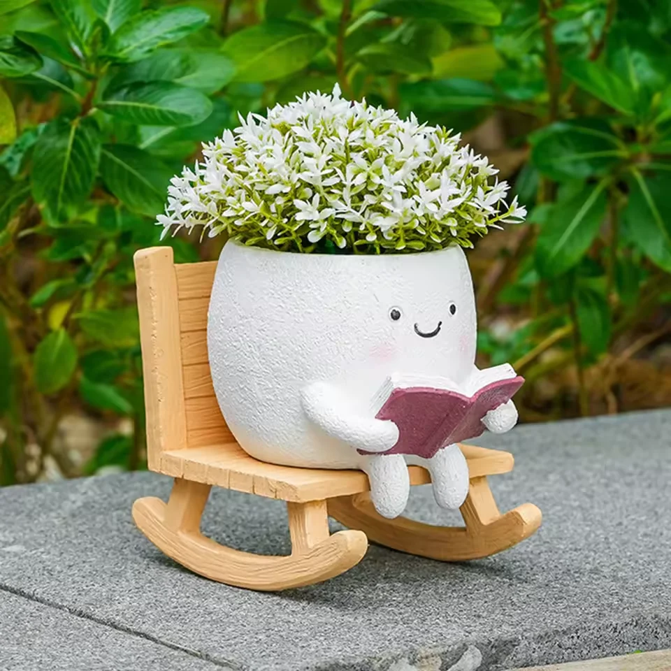 Smiley-Gesichts-Blumentopf aus – Garden Swing Chair Bewertung und Preis