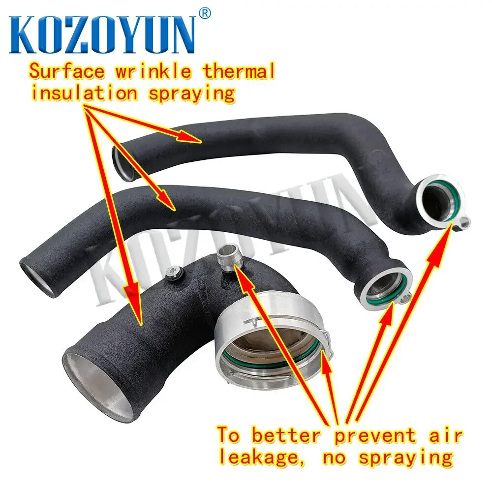 Intercooler tubo de carga boost tubo entrada turbo kit para bmw s55 f80 m3/f82 f83 m4/f87 m2c