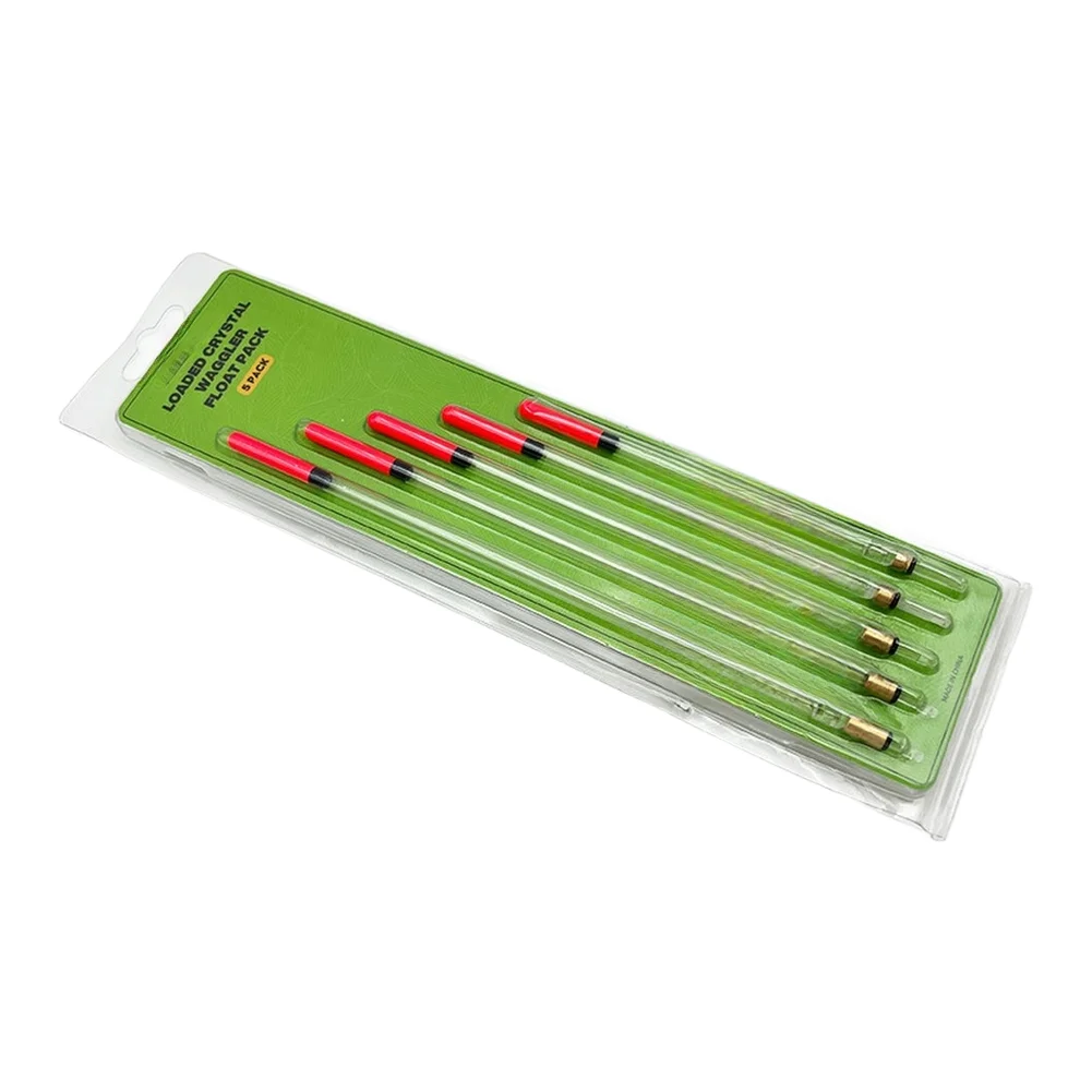 Waggler Floats 5 Piece Set Clear Plastic Hollow Hard Tail with Removable 2BB Loading for Chub Tench Bream Carp Fishing