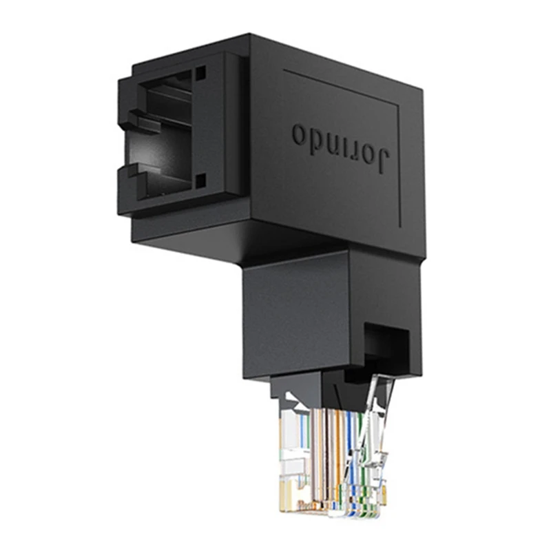 RJ45 Male To Female Ethernet Adapter Network Extender 90 Degree For CAT5E CAT6 CAT8 Ethernet Cable Connector