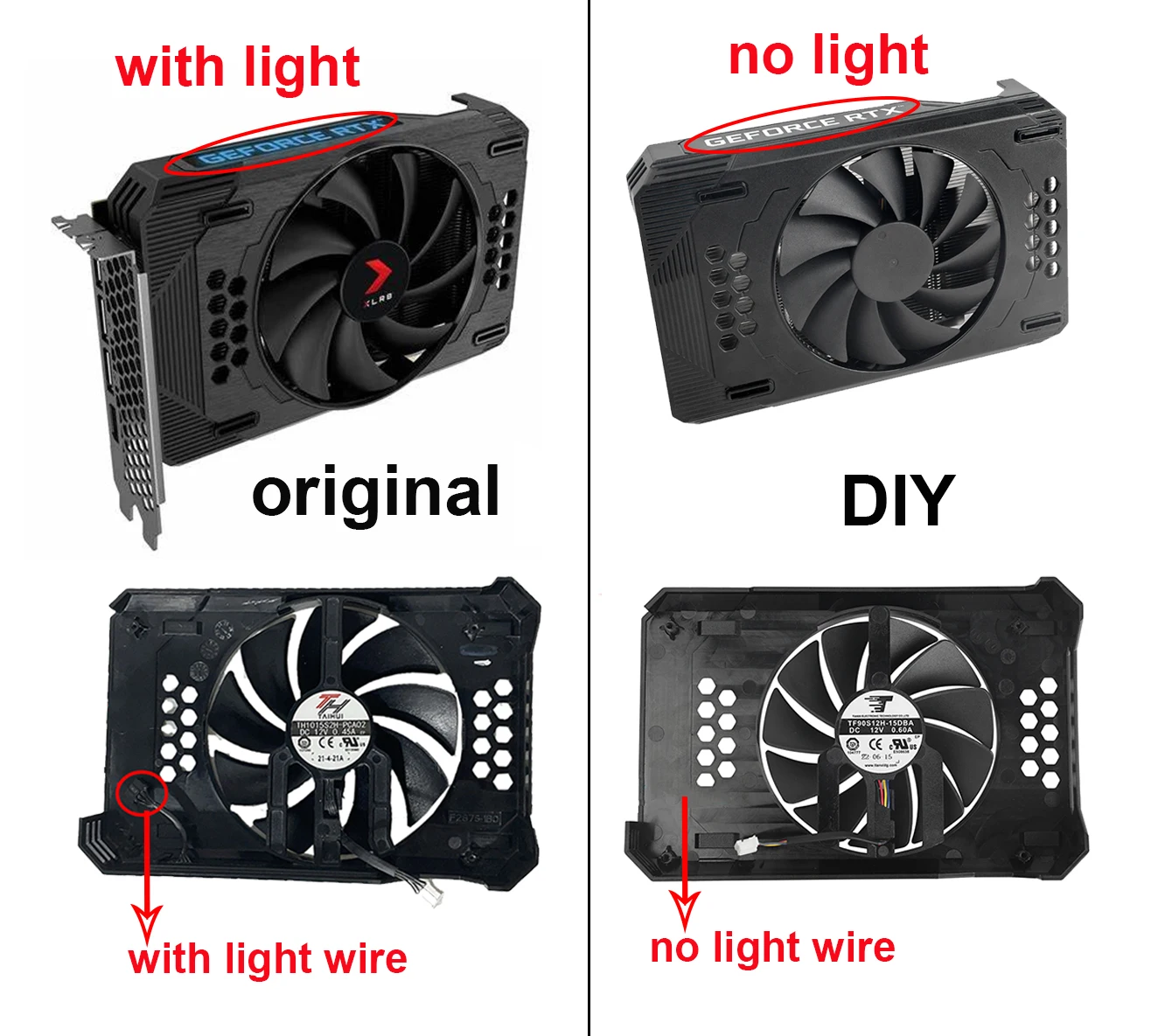 For Retrofit NVIDIA RTX A4000 Graphics Card Cooler Heat Sink New PNY RTX 3060 GPU HeatSink With Fan Replacement