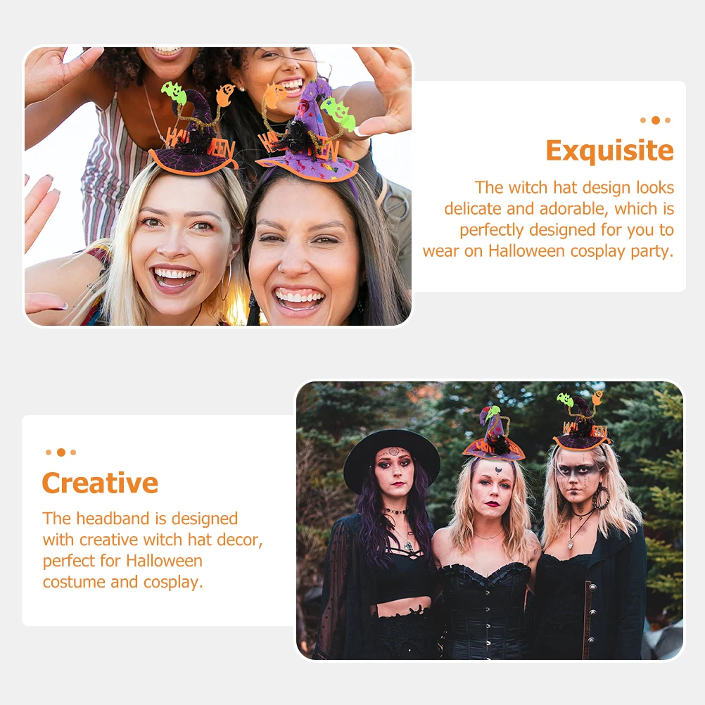 

2pcs Hat Hoop Halloween Headb Hair Halloween Hair Accessories Accessories Cosplay Headdress Plastic Stage Party Costume