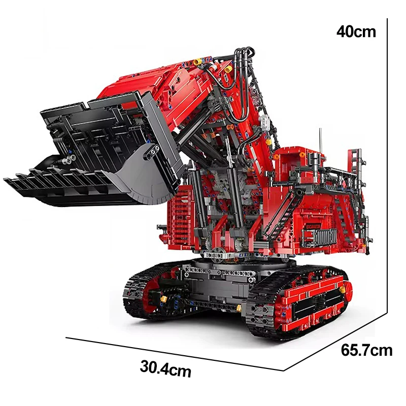 قالب King Crafted التقنية APP RC التعدين حفار R9800 اللبنات 17071 الثقيلة حفارة شاحنة سيارات لعب هدايا للأطفال #6