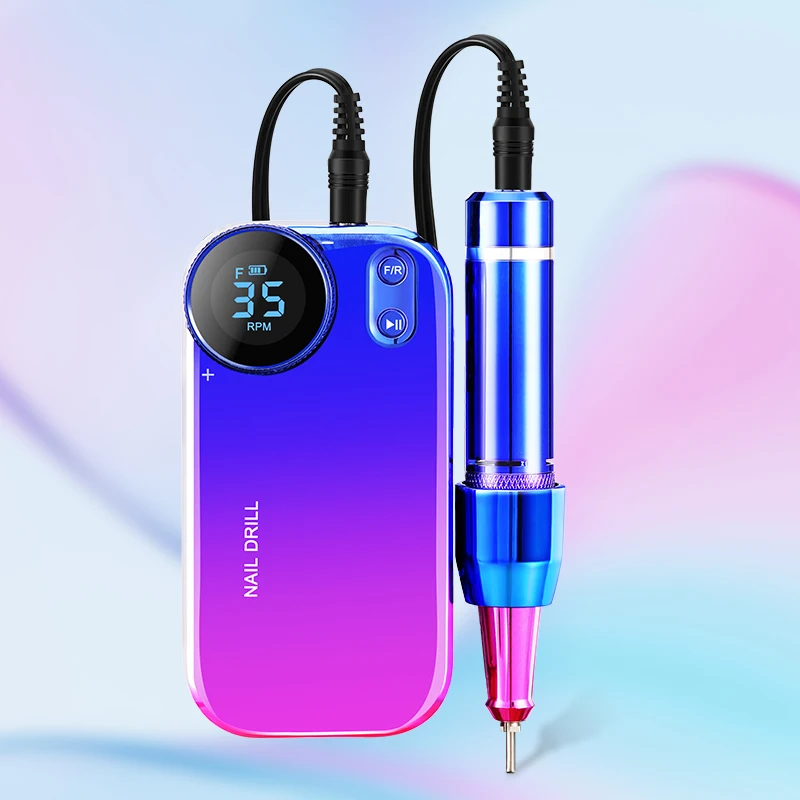 

New Portable Rechargeable Grinder 35000RPM Low Noise High Speed Vibration Hand Professional Manicure Nail File Drill Kit