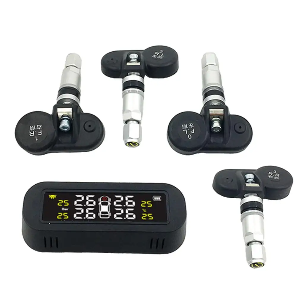Tire Pressure Monitoring System Solar USB Monitor Detection With Internal