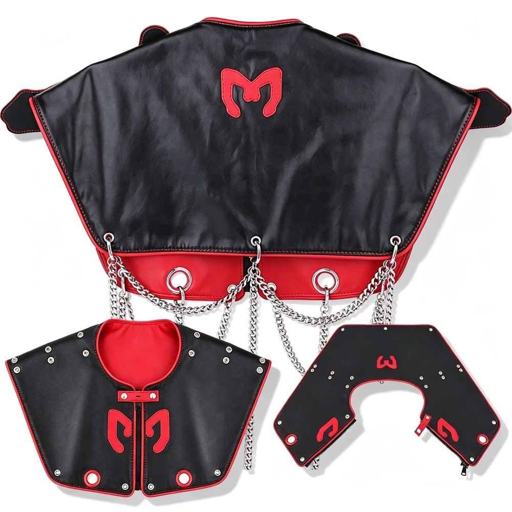 ANOSX Sexual Shoulder Armor Obeisant Chain Shawl Bondage Girdle Role-Play Scrotal Scarf Microfiber Leather Sex Toys Adult Game