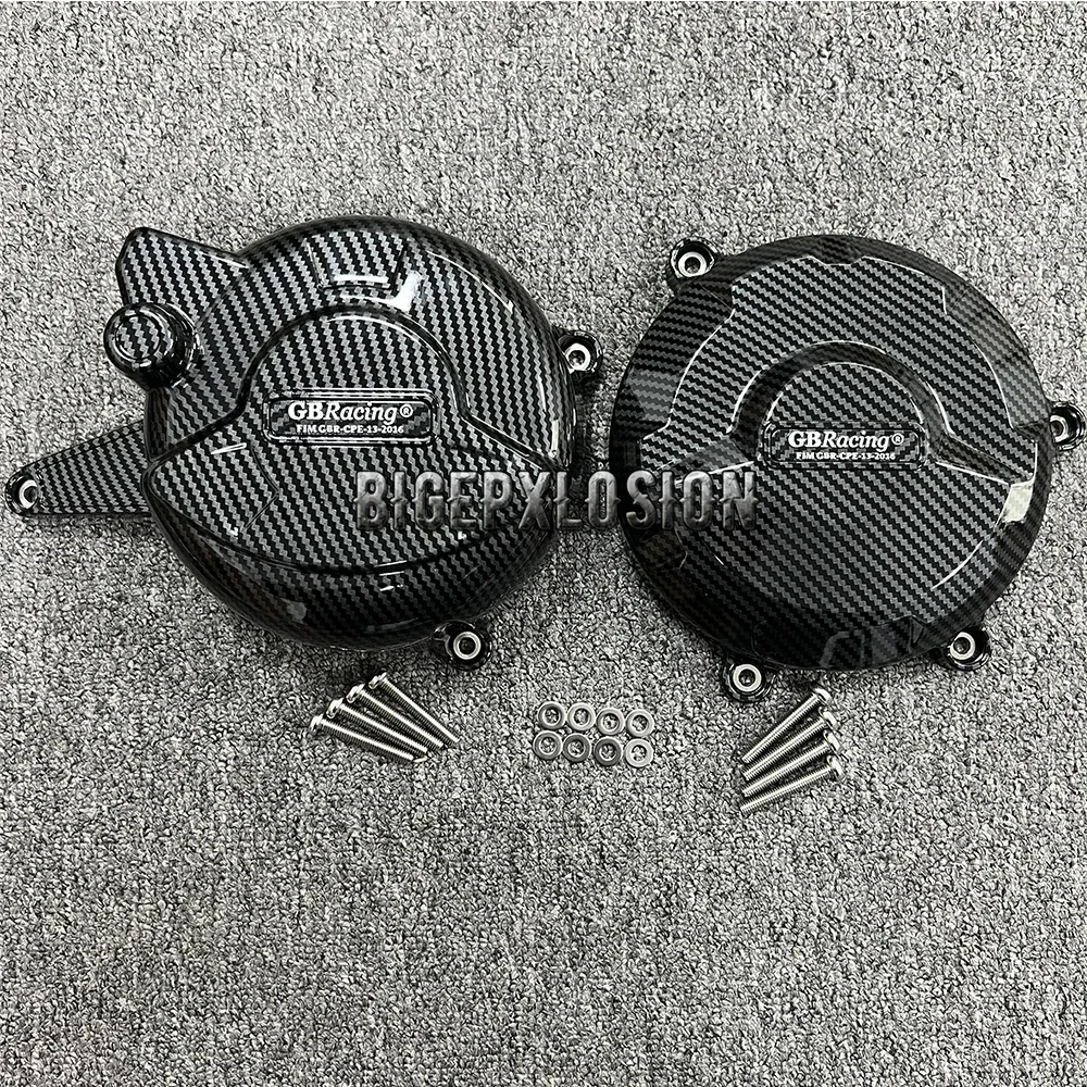 For DUCATI 959 2016-2019 Panigale V2 2020-2023 Carbon Fiber Printing Motorcycles Engine Protective Cover