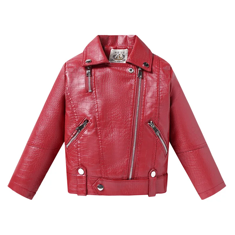 

Girls Leather Jacket Quality Fashion Toddler Kids Winter Motor Coat Wind Breaker Children Clothes