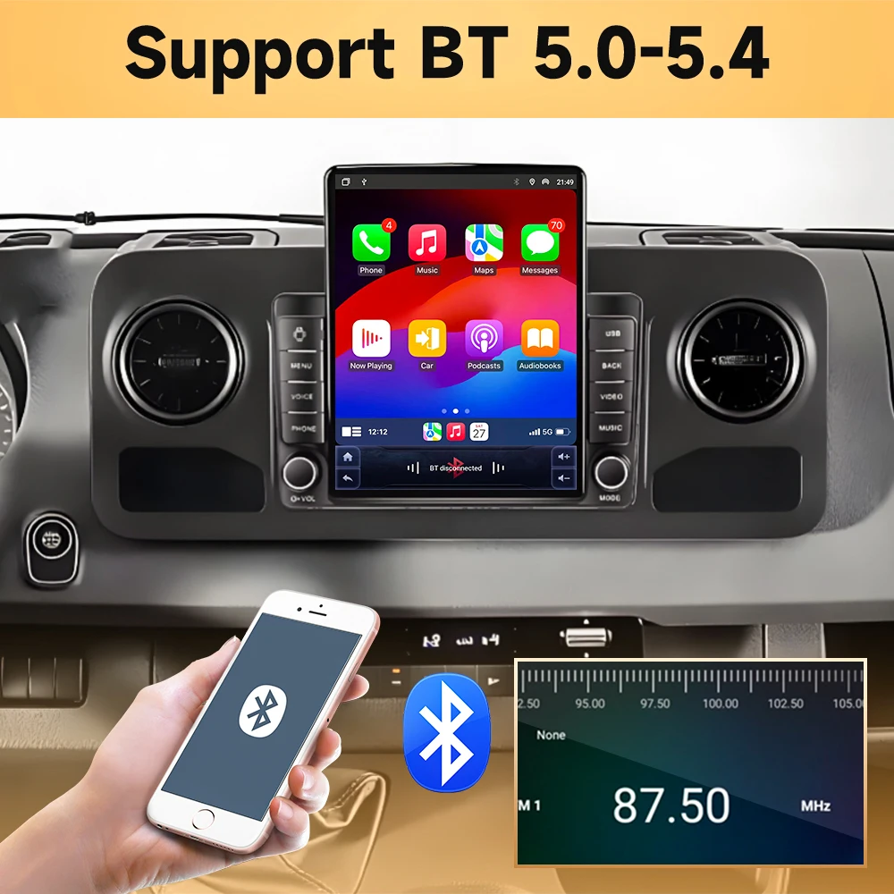 Car Radio 9.7“ For Mercedes Benz Sprinter Spinway W907 2018 2019 2020 - 2022 Android 16 Auto head unit Multimedia  Carplay Video view 5