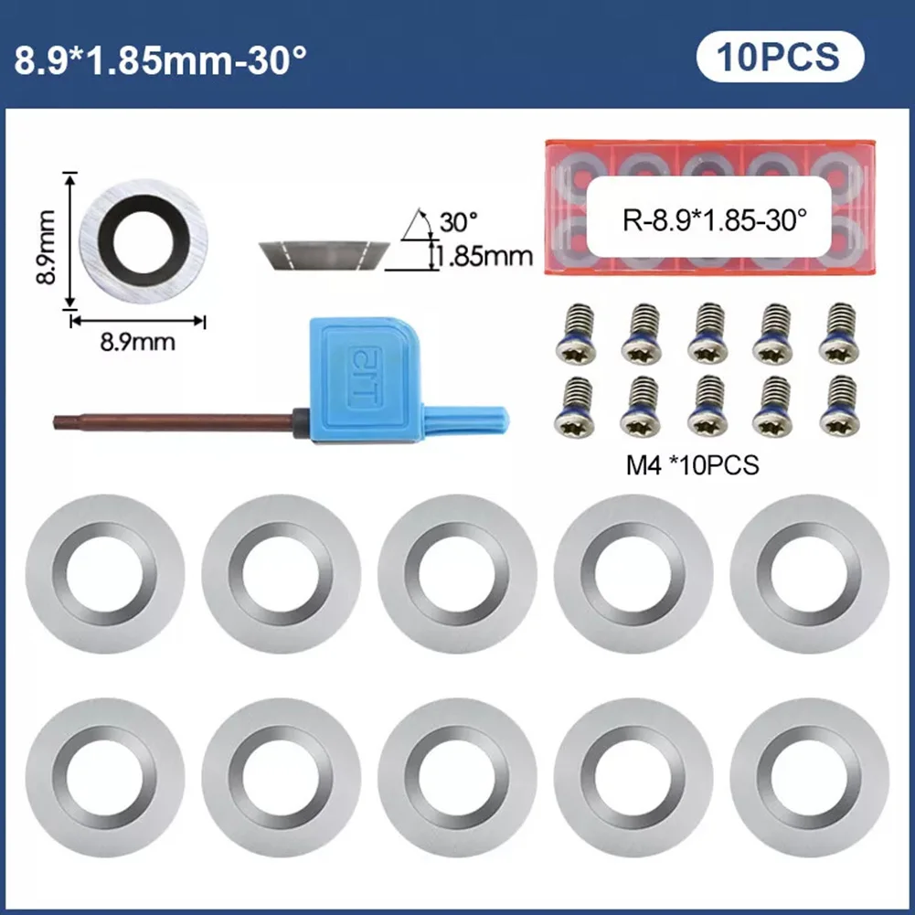 CNC Carbide Cutters Inserts Set For Wood Lathe Turning Tool Supplied With Screws Carbide Inserts For General Purpose Wood