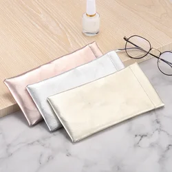 Bolsa de PU suave para gafas de lectura para mujer, estuche impermeable para gafas de sol, bolsa de viaje, bolsas de almacenamiento simples para gafas, accesorios para gafas