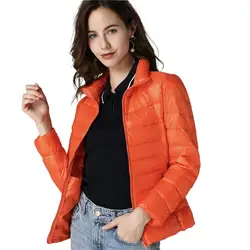 Chaqueta de plumón ultraligera para mujer, abrigo cálido de invierno, Parka portátil a prueba de viento, abrigo de plumón fino, prendas de vestir de talla grande 7XL 8XL