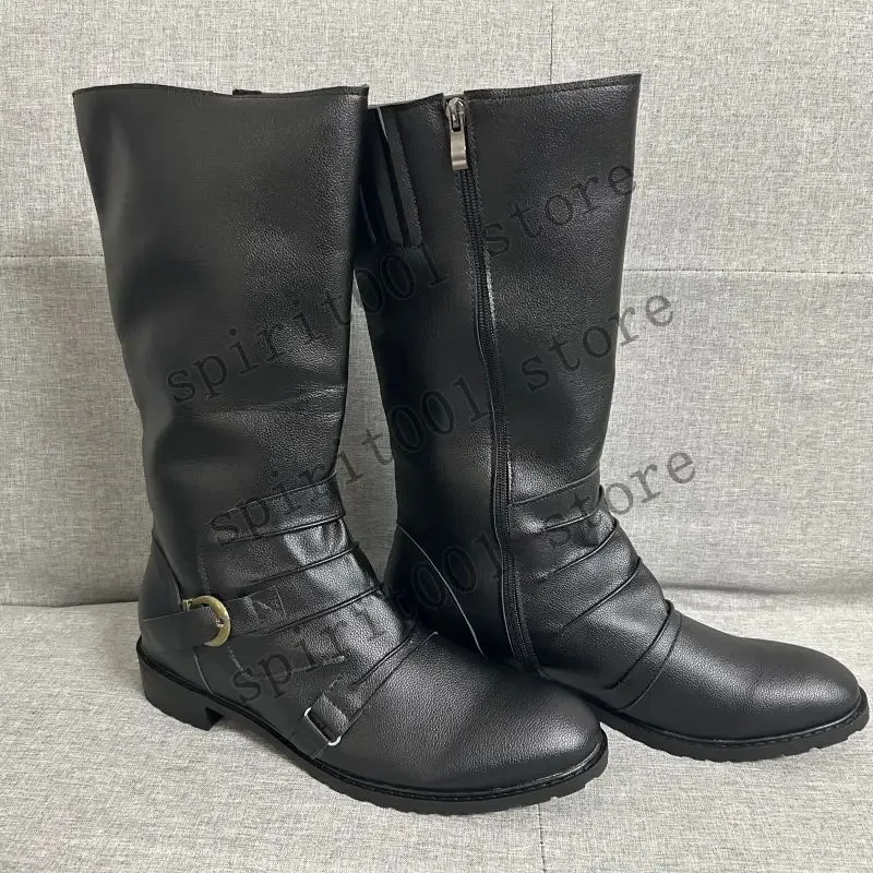 여성 남성 중세 복고풍 PU 가죽 신발 중세 발목 부츠 빅토리아 르네상스 부츠 할로윈 코스프레 신발