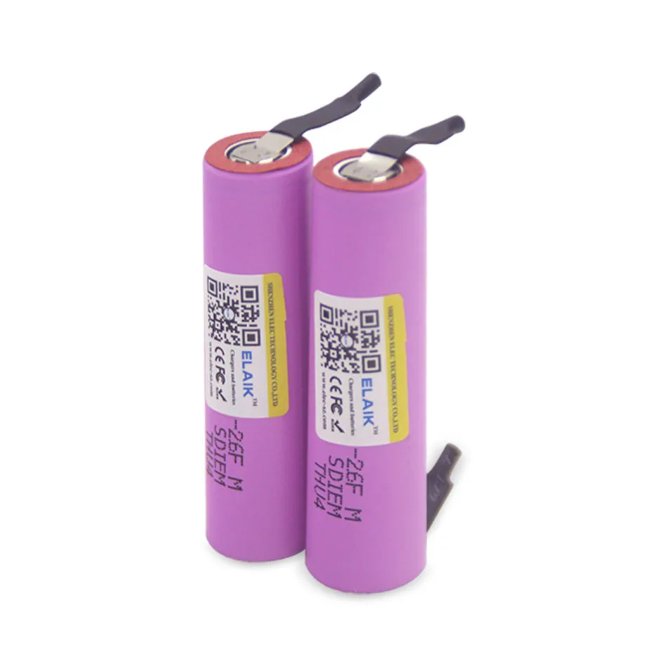 Bateria Teleaudio, DIY Nickel Blatt, Energia Móvel, Lâmpada Resistente, ICR 1865026fm, 18650, 2600 mAh, 3,6 V, 4Pcs