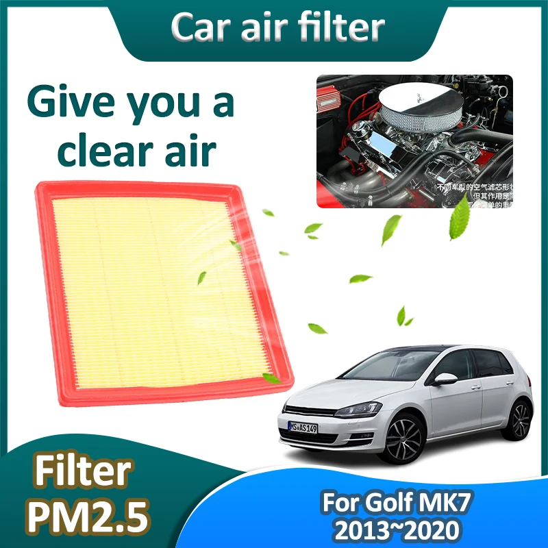 For Volkswagen VW Golf MK7 2013~2020 2019 2018 2017 Car Air Filter Cleaner Element Fresh Vehicle Cabin Purifier Car Accessories