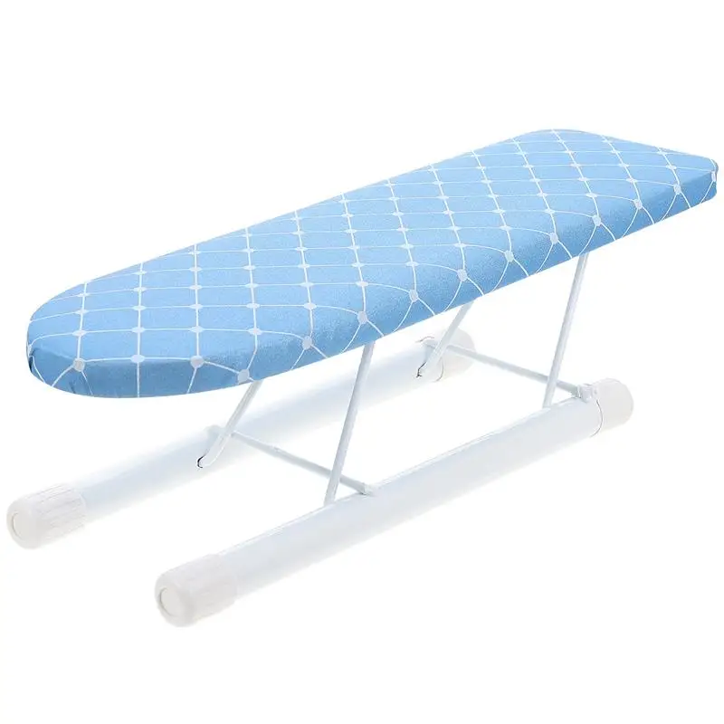 The Iron Ironing Board Travel Foldable Table Mini Rack Fabric Household Tabletop Folding Board Stand for Home and Travel Use