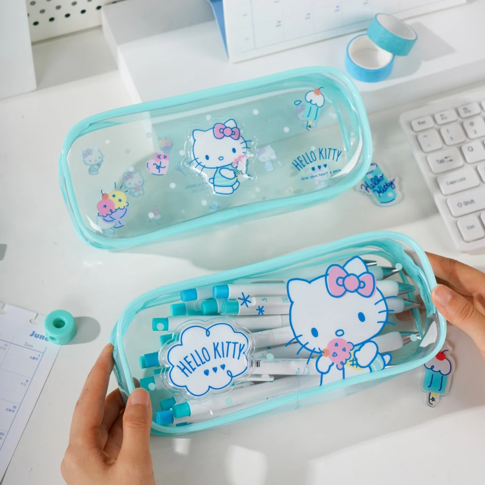 Office Supply Office Stationery Items - Oryginalny przezroczysty piórnik Sanrio KT Cat