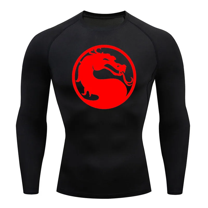 

Compression Shirts Men Running T shirts Top Sport Quick dry Gym Workout Bodybuilding T shirt Rashgarda MMA Long sleeves Men's