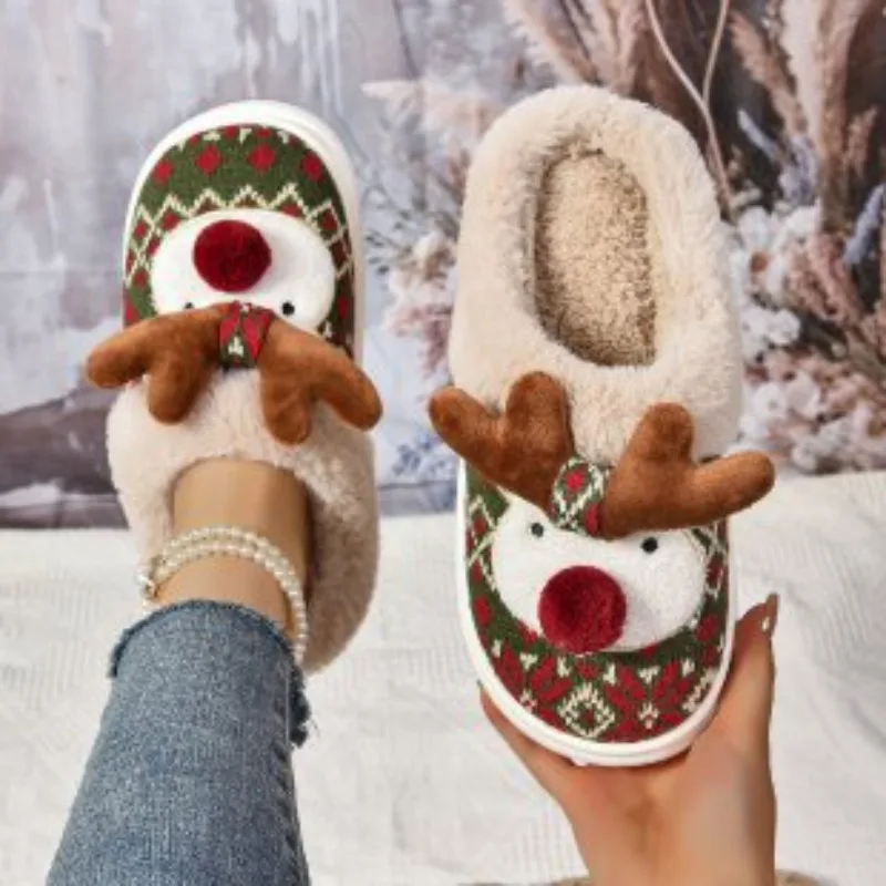 2024 New Women's Cotton Slippers Cute Cartoon Anti Slip Girls Indoor Home Fashion Party Slippers image 2