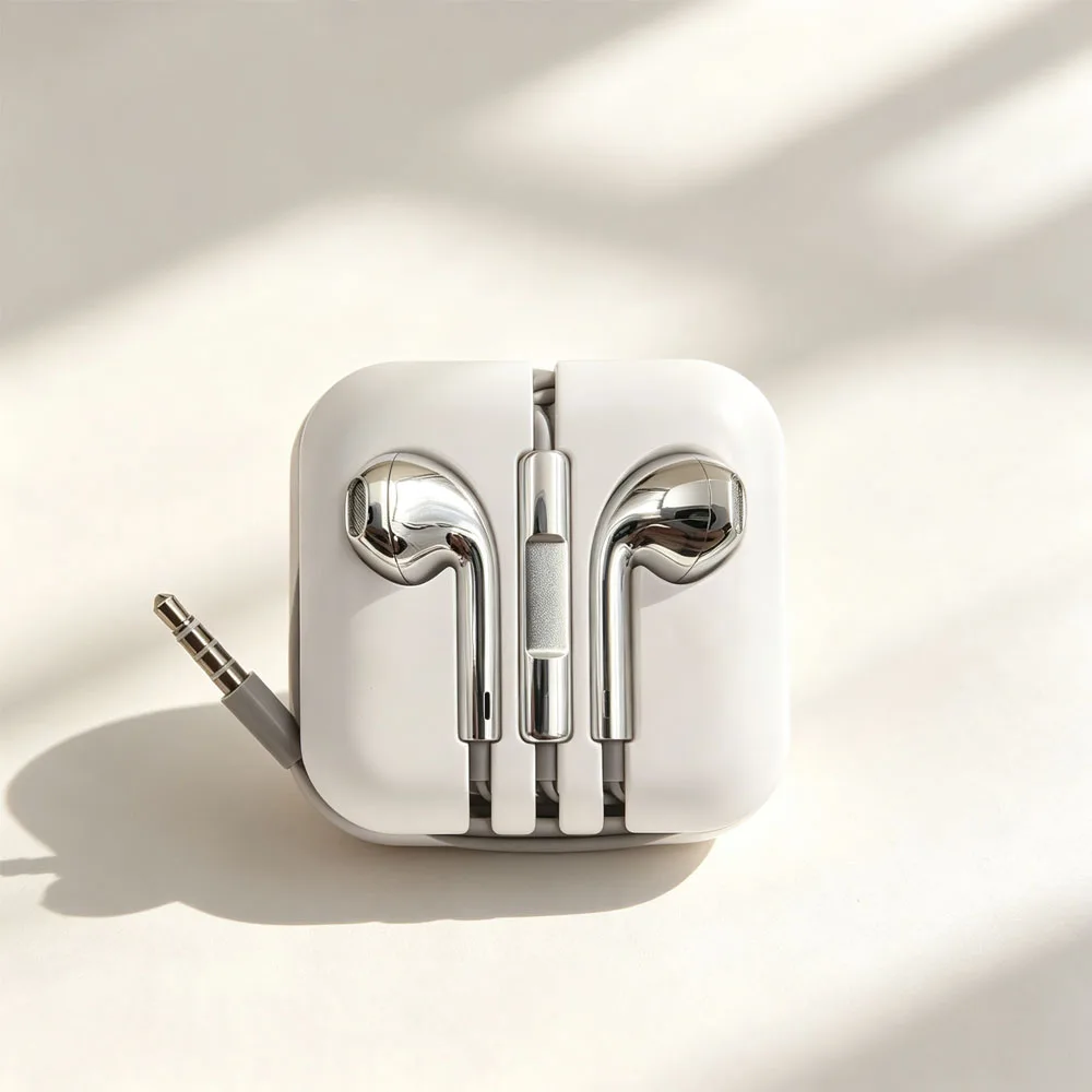 Fashion Silver Wired Type-C or Lightning In-Ear Earphones Compatible with Tablets Laptops - Headphones for General Use image 3