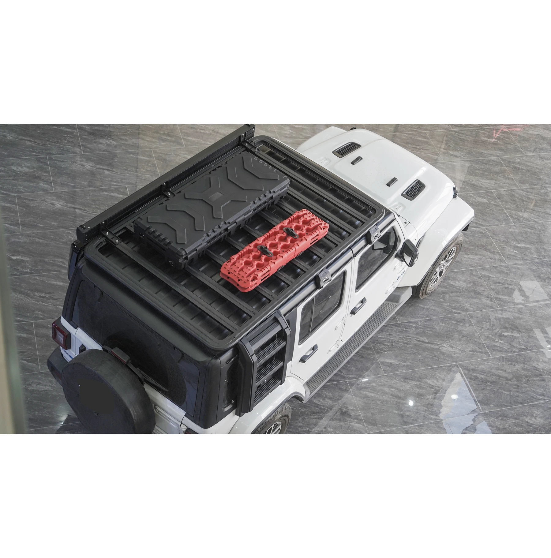 

YUHANG HIGH QUALITY CAR ROOF RACK ROOF PLATFORM SIDE LADDER SIDE CARRIER BOX EXPAND BOARDS for Wrangler JK/JL