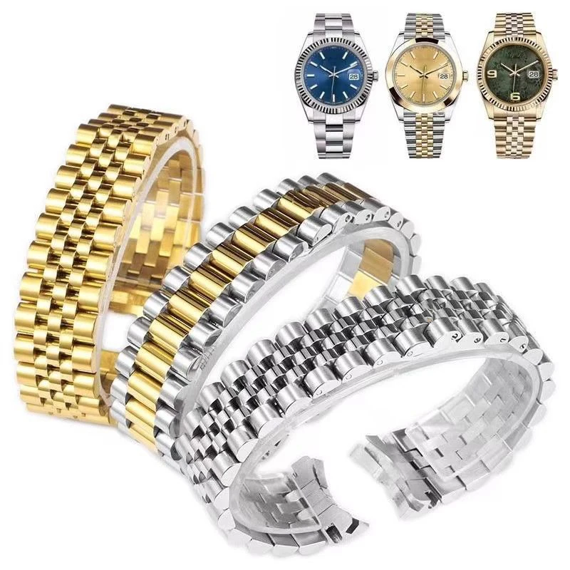 

Solid Stainless Steel Watch Accessories Band For Rolex DATEJUST DAY-DATE OYSTERPERTUAL DATE Watch Strap 17mm 20mm 21mm