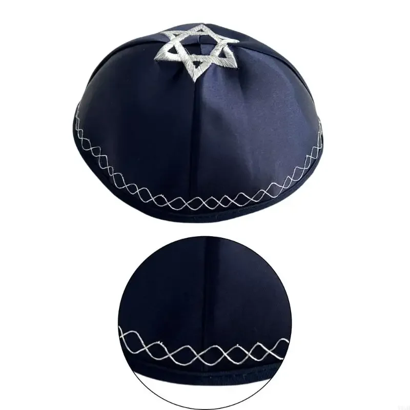قبعة دائرية أنيقة من البوليستر قابلة للتنفس دينية يهودية للاحتفالات للاستخدام اليومي Y1QD