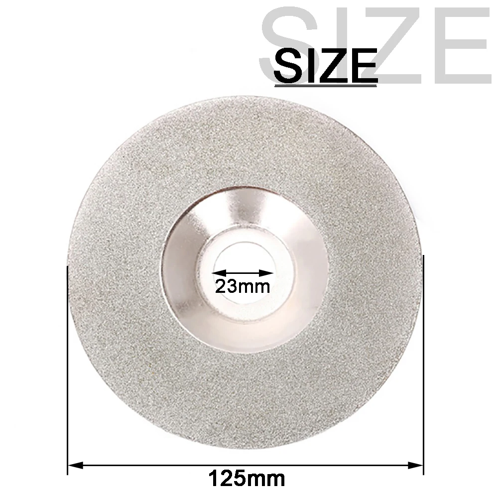 Imagem -02 - Galvanizado Disco de Corte de Diamante Rebolo Forma de Tigela Lâminas de Serra Ferramenta de Rebarbadora Alta Qualidade 125 mm 1pc