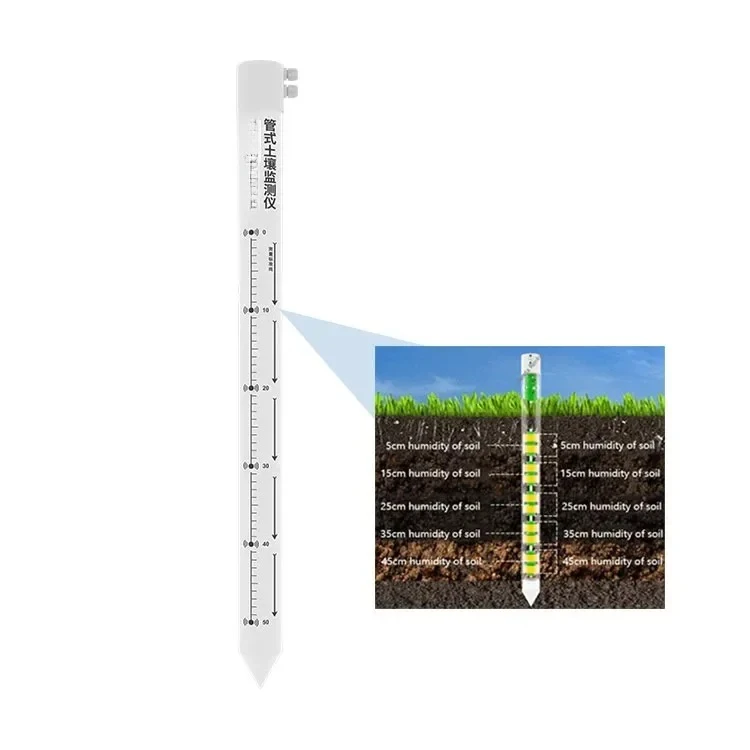 RS485 Multidepth Soil Moisture Probe PVC Plastic Pipe Deep Soil Moisture Sensor For Agriculture