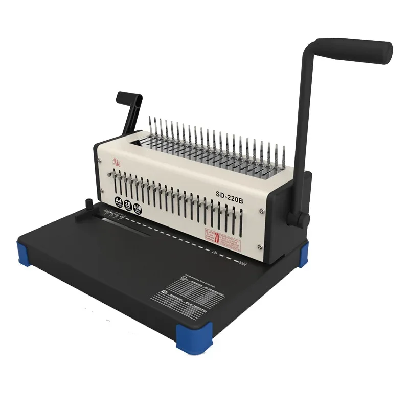 Comb type rubber ring binding machine 10/21 hole clip punching machine