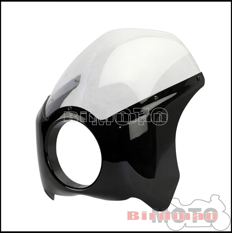 5.75 inch Motorcycle Headlight Fairing Cafe Racer Headlamp Mask Cover Windshield For Harley Dyna Softail Sportster 883 1200