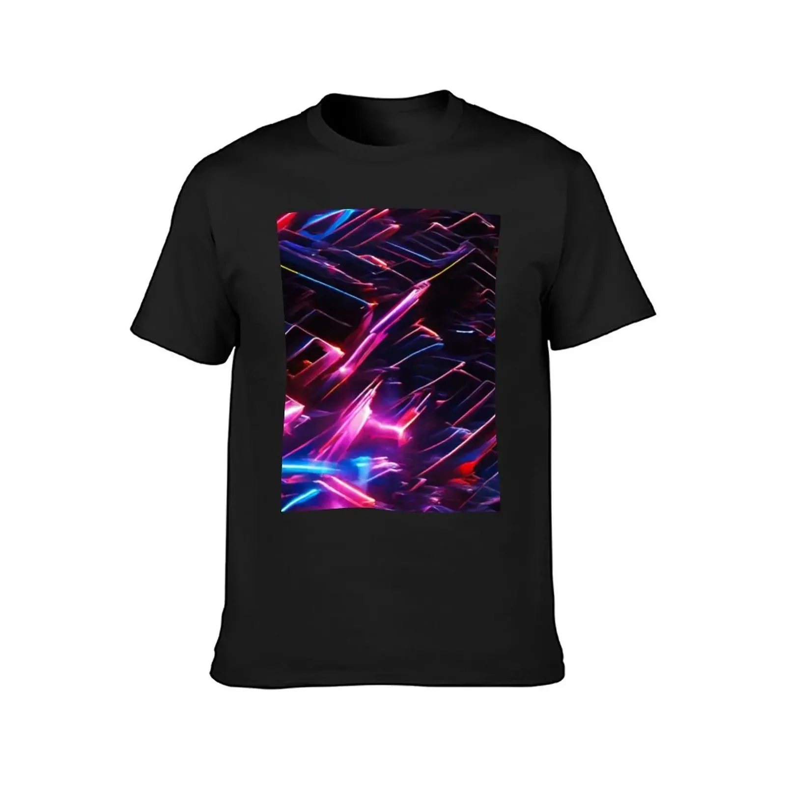 Neon Abstract 10 T-Shirt animal prinfor boys Short sleeve tee mens funny t shirts