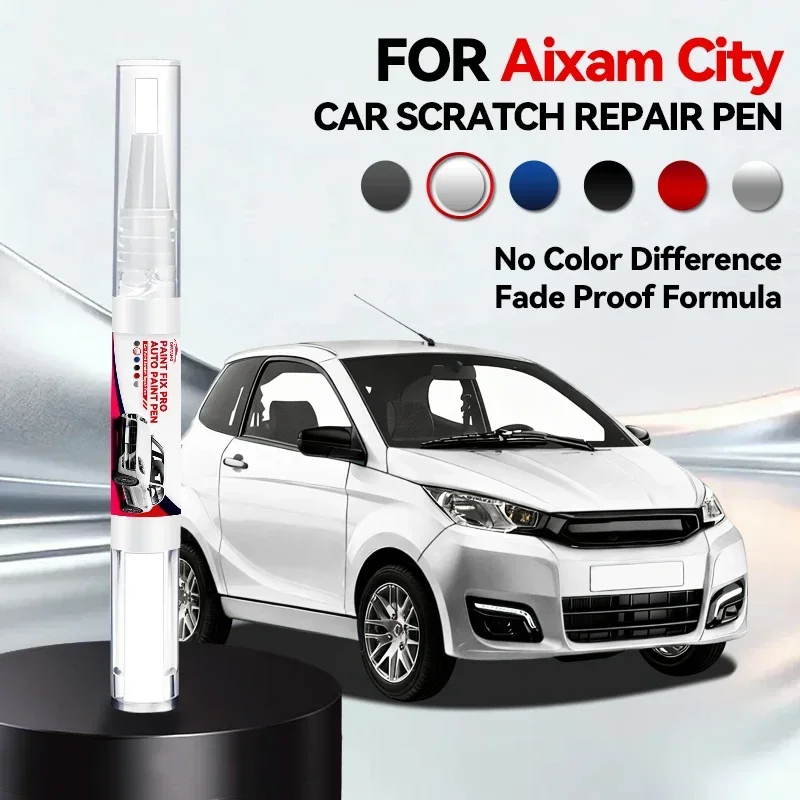 

Car Dedicated For 2007-2025 AIXAM City Paint Repair Pen Touch Up Scratch Remover DIY Auto Accessories Black Pure White Silver Gr