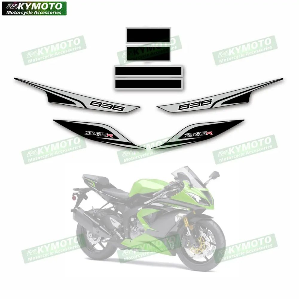 For ZX-6R ZX636 ZX-636 ZX6R 2013 2014 2015 2016 2017 2018 motorcycle accessories fairing fuel tank sticker full car sticker kit