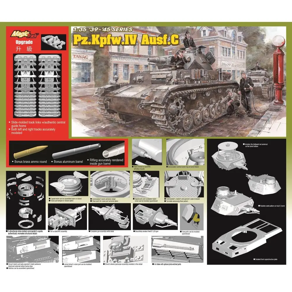 DRAGON 6291 1/35 Pz.Kpfw.IV Ausf.C - Scale Model Kit