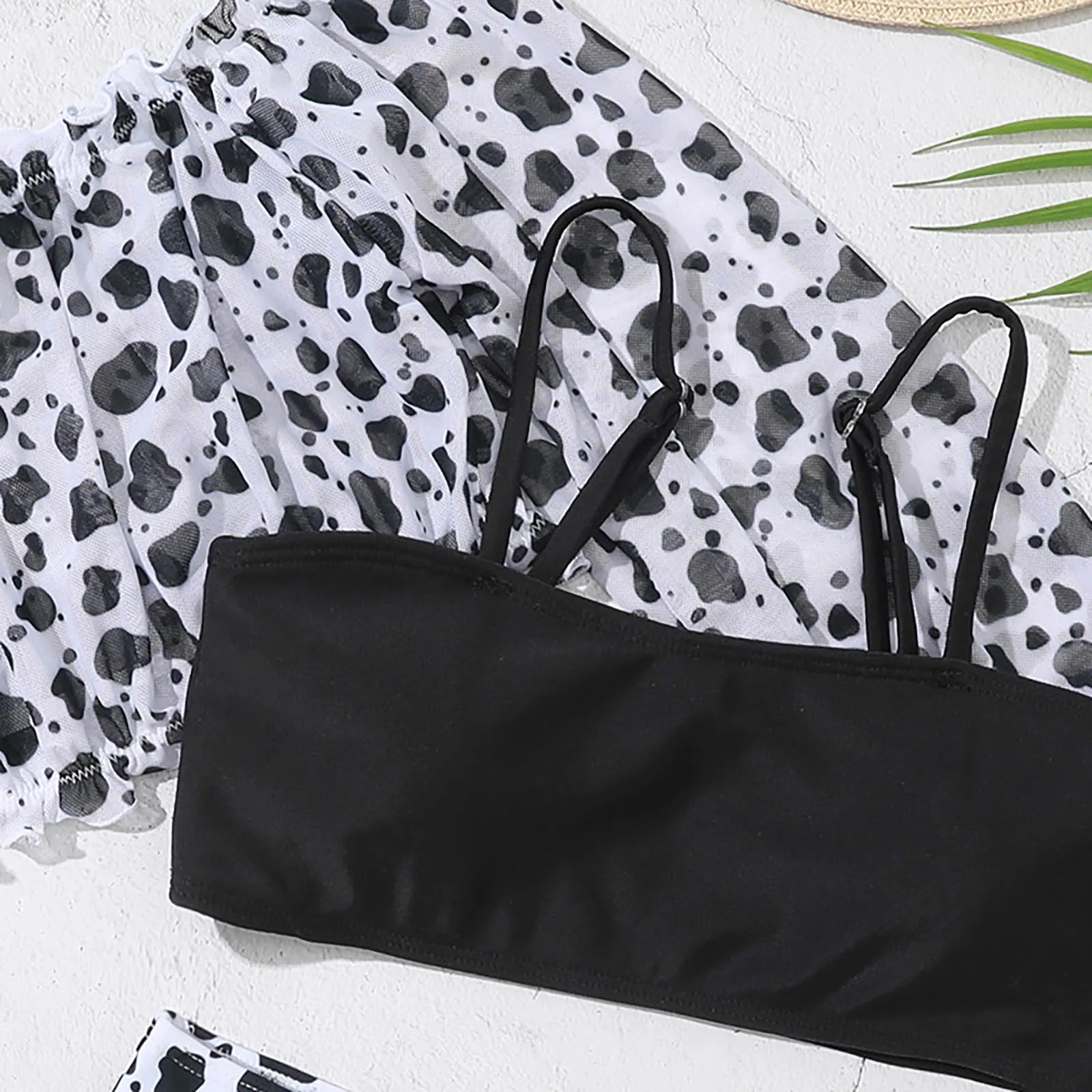 

Girls Leopard Print Swimsuit Bikini Set Long Sleeves Swimwear Summer Beach Vacations Bathing Suit Swimming Pool Party Costume