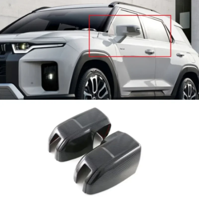 

Abaiwai 3d sticker For Ssangyong Torres 2022 2023 Abs Carbon Fiber Styling Door Mirror Overlay Rearview Trim Car