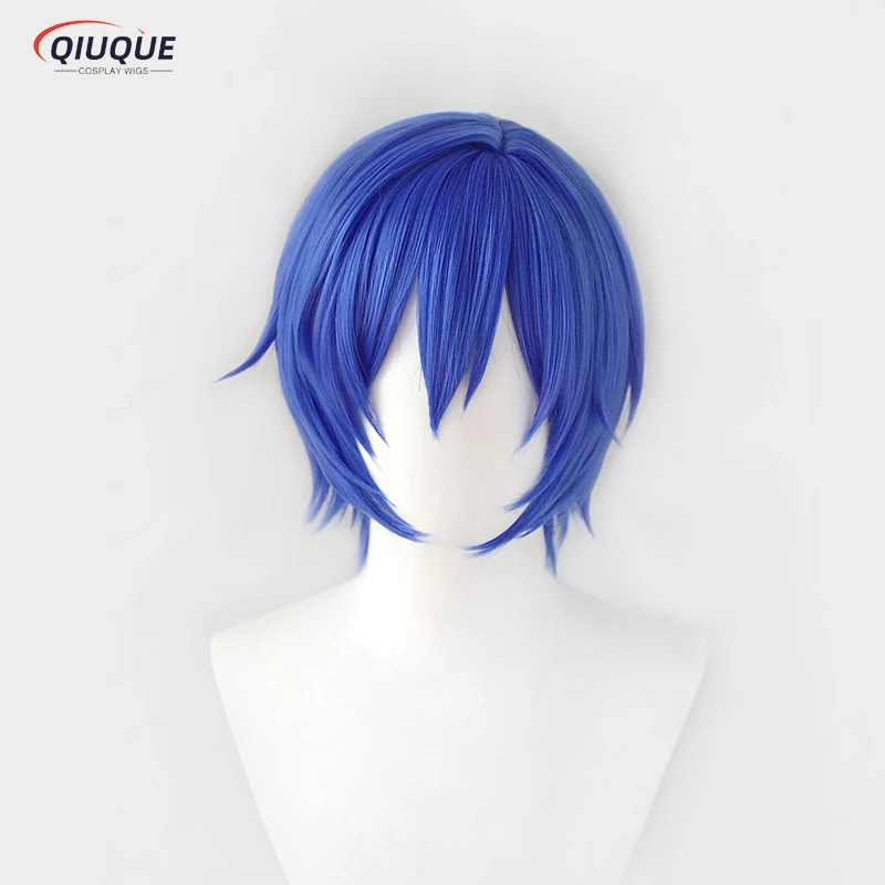 Anime Project SEKAI COLORFUL STAGE! Kaito Cosplay Wig Blue Short Heat Resistant Synthetic Hair Party Wigs + Wig Cap