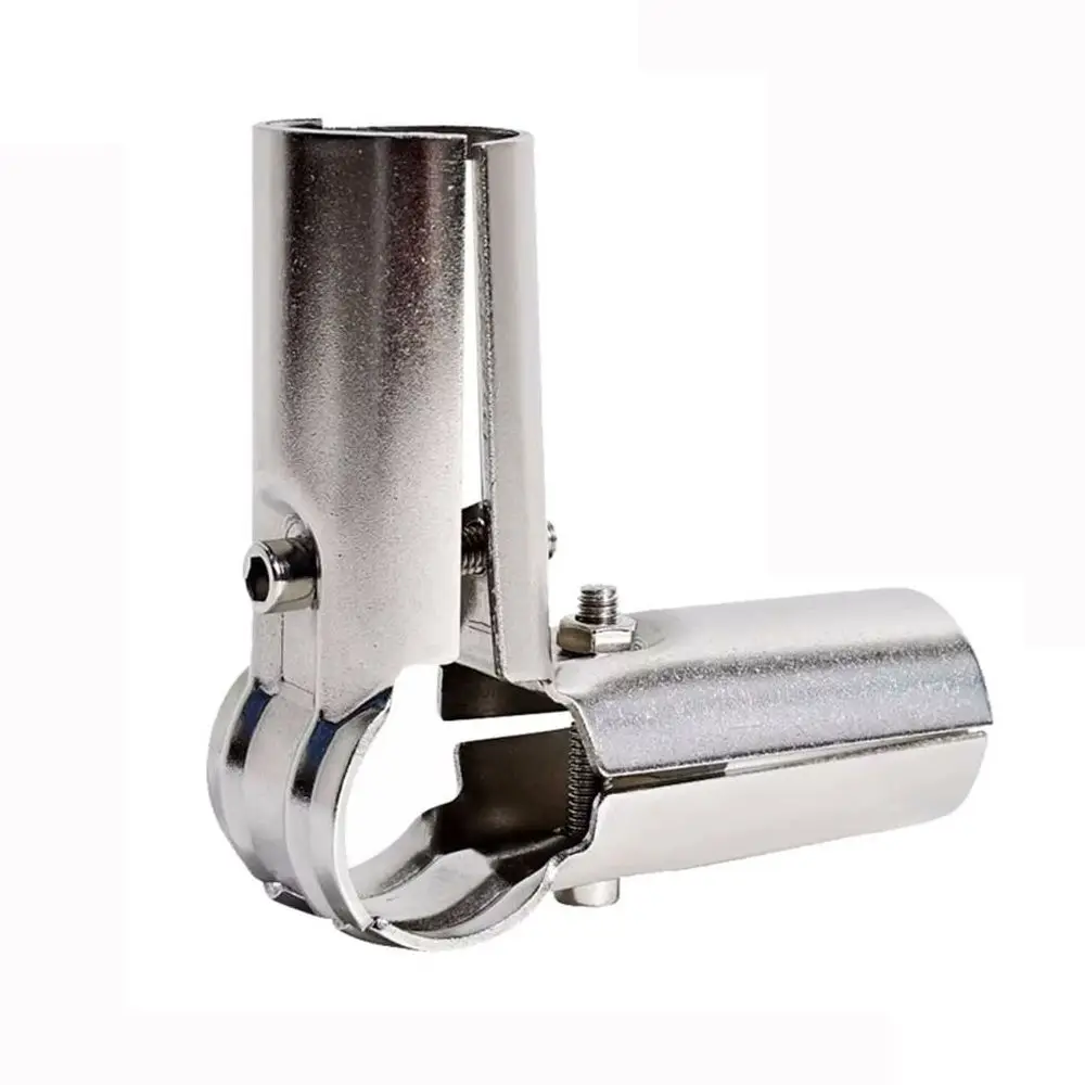Pipe Joint Stainless Steel Tube Connector Rod Support Clothes Display Rack Round Fixed Clamp Practical Furniture Hardware