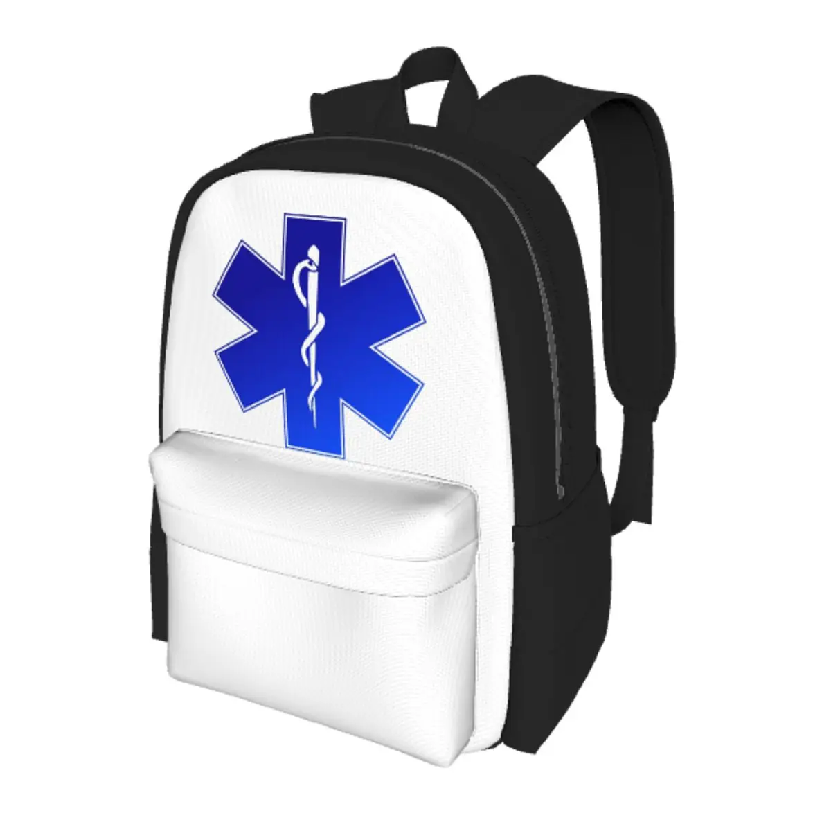 

EMS EMT Paramedic Star Of Life Student Backpack School Bag Hiking Travel Daypack for Boys Girls Bookbag Shoulder Bags
