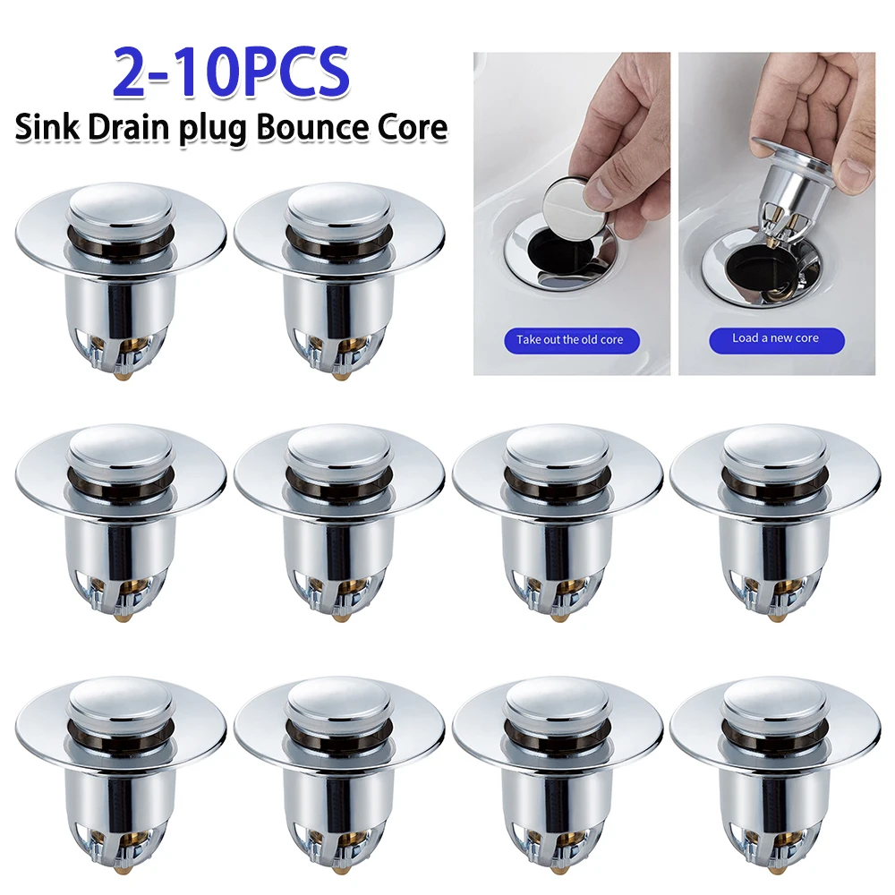 2-10PCS Sink Plug Drain Strainer Shower Prevent Clogging Sink Drain Bounce Plug Washbasin Bathroom Water Stopper Cover