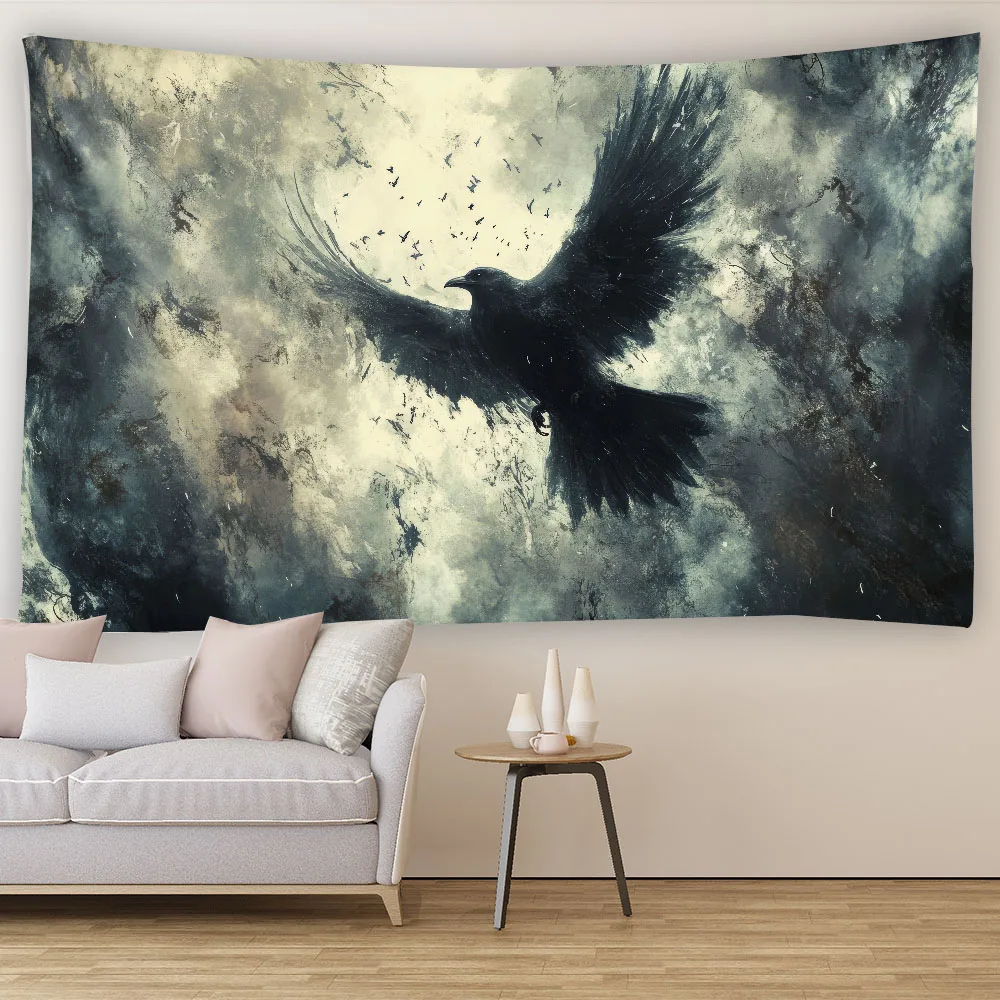 

Flying Eagle Wall Hanging Cloth Phoenix Starry Sky Tapestry Bedroom Living Room Art Tapestry Home Aesthetic Decoration