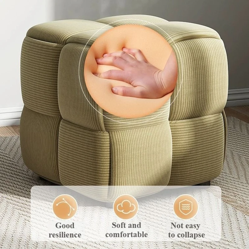 Creative Small Stools Solid Wood Ottomans Modern Nordic Footstool Design Footrest for Living Room Luxury Interior Furniture