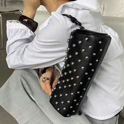 Moda Retro torebka na stylowy do przechowywania Y2K Harajuku torebka na ramię torba Crossbody nit fajne torebki Mini torby o dużej pojemności