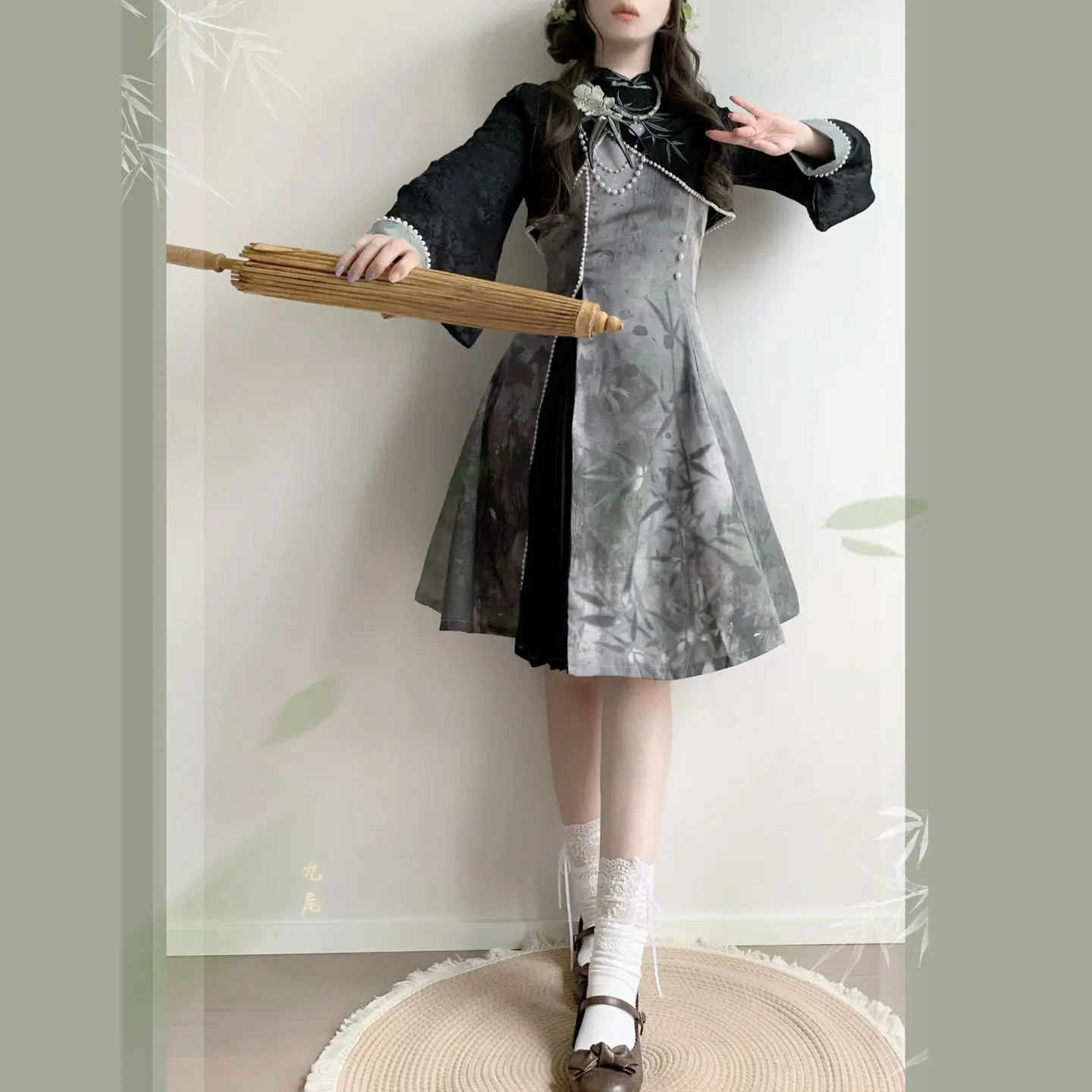 Japan Hanfu Autumn Improved New Chinese Style Chinese Suspender Skirt And Shawl Suit