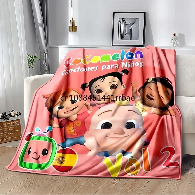 Cartoon CC-CoComelon Blankets, Kid's Throw Blanket,for Bedroom Living Room Sofa Bed Car,children Gift,Decke