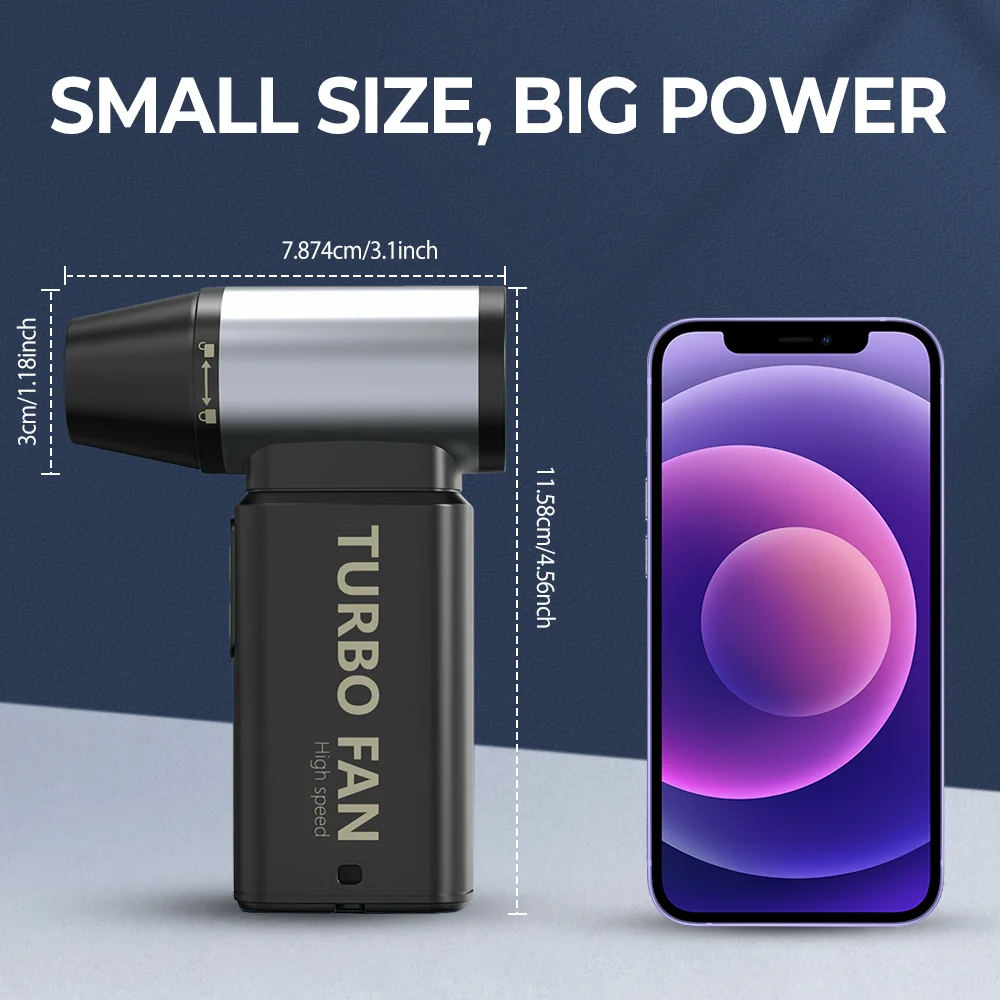 

Мощный вентилятор с 4 скоростями, турбореактивный вентилятор, 45 м/с, портативный пылесборник, электрическая сушилка, бесщеточный турбоструйный вентилятор с 5 насадками