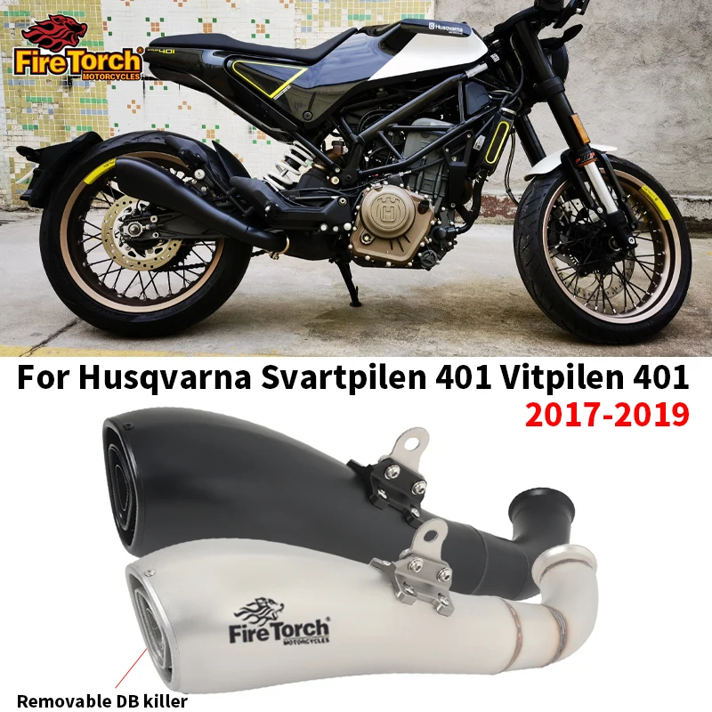 

Slip On For Husqvarna Svartpilen 401 Vitpilen 401 2017 2018 2019 Motorcycle Exhaust Modified System Muffler Escape Moto Muffler