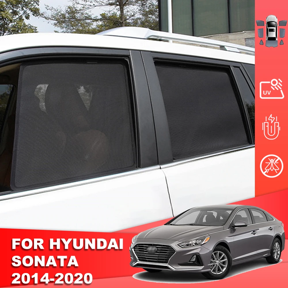 

For Hyundai Sonata LF 2015-2019 Magnetic Car Sunshade Shield Front Windshield Curtain Rear Side Baby Window Sun Shade Visor