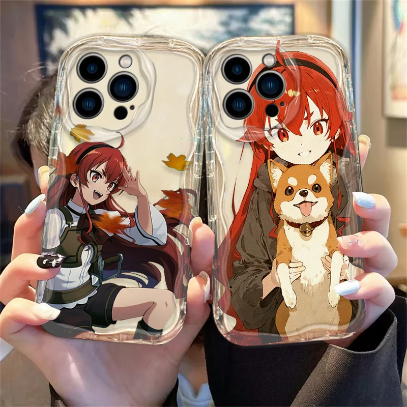 Anime Mushoku Tensei Cover For Apple iPhone 15 14 13 12 11 Pro X XR XS Max Plus 8 7 Plus SE Wave Oil Phone Case